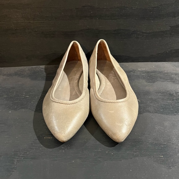 Frye Regina Ballet Women’s Size 8 Leather Flats Ash Gray 3479263 - Picture 3 of 8